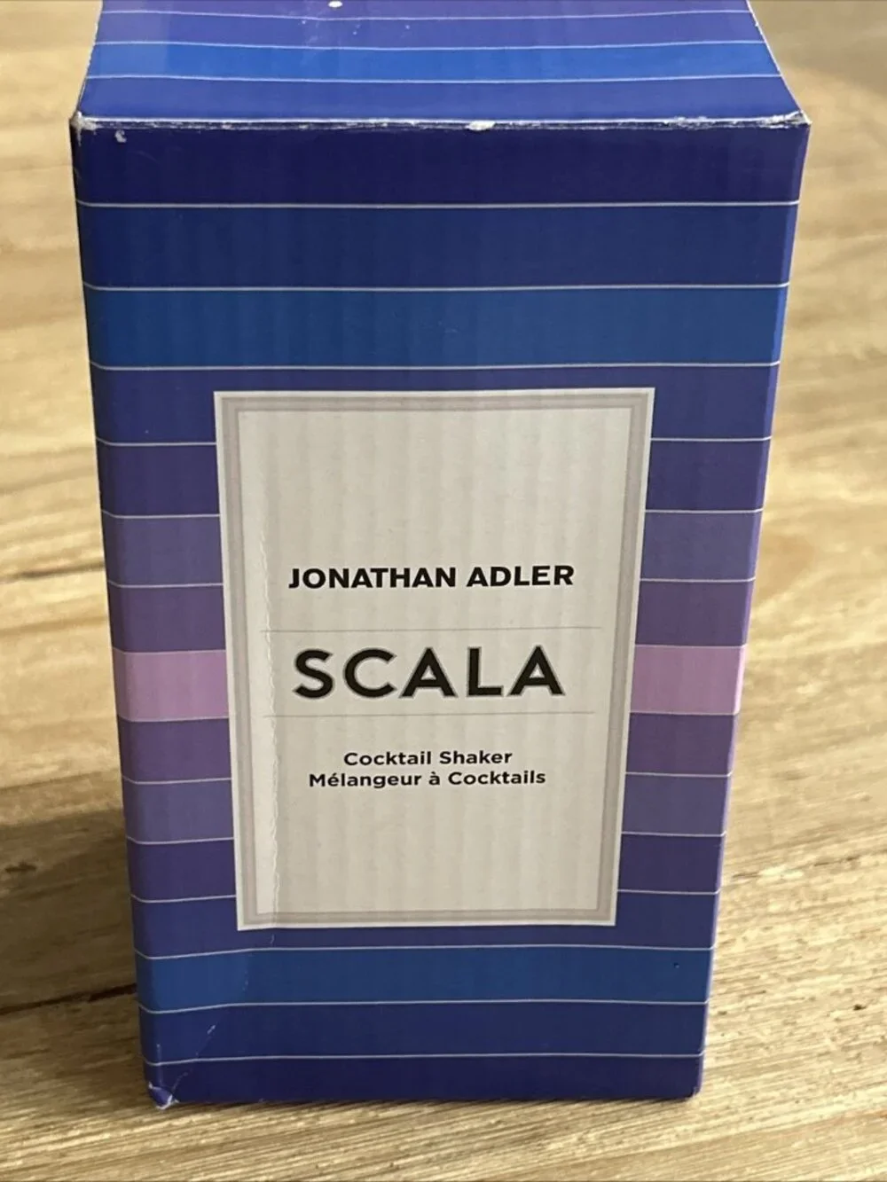 Jonathan Adler Scala Cocktail Shaker Set Modern Barware 18.4 oz/540 mL